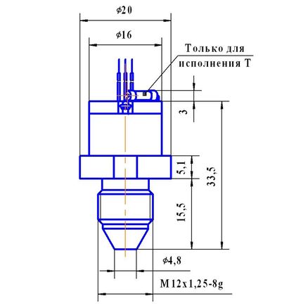 Тензопреобразователь D 2,5(4...16); D 2,5(4...16)-T